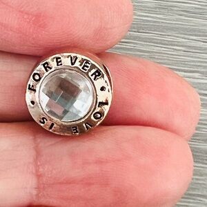 Rose Gold plated LOVE IS FOR EVER Bracelet charm